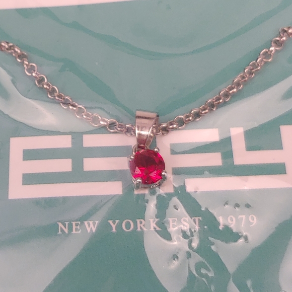 ✨4/$20✨ NEW 2 Effy necklaces - Blue Topaz & Ruby - Picture 3 of 5